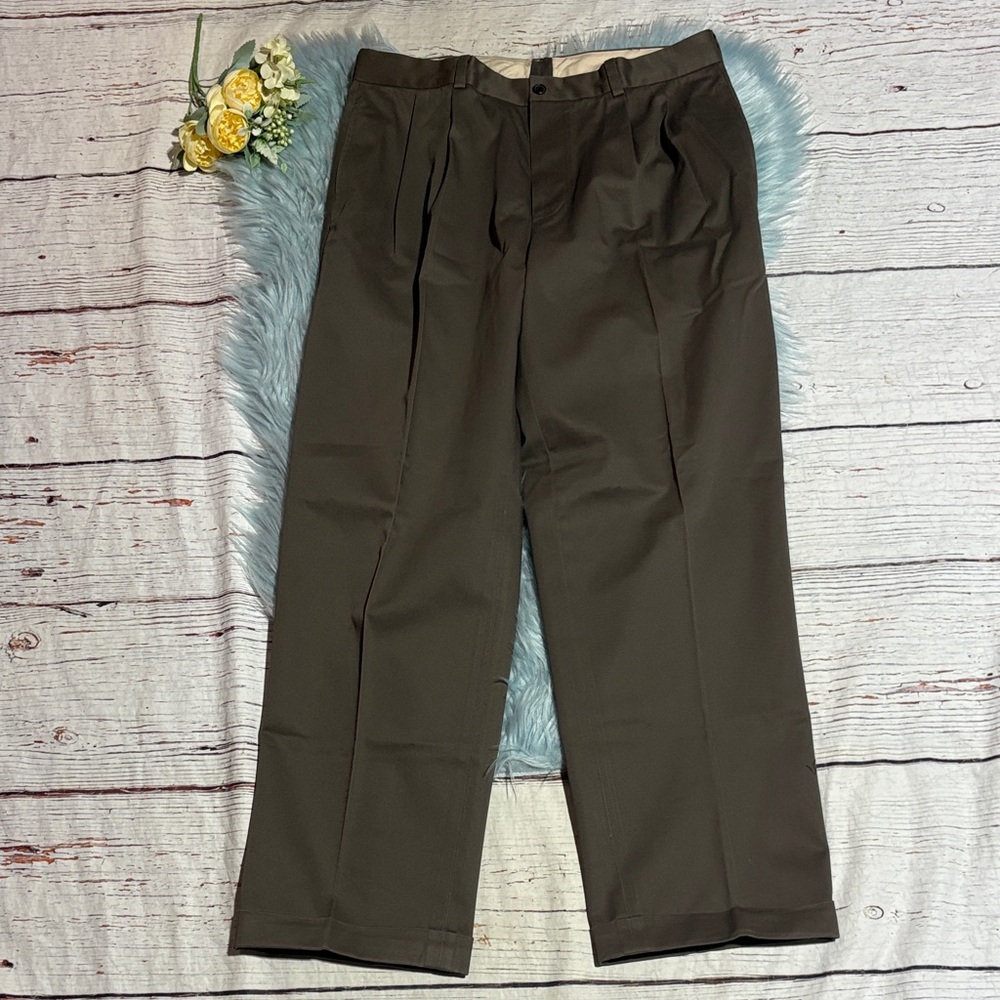 Brooks Brothers Advanced Chino Elliot Dark Brown Dress Pants